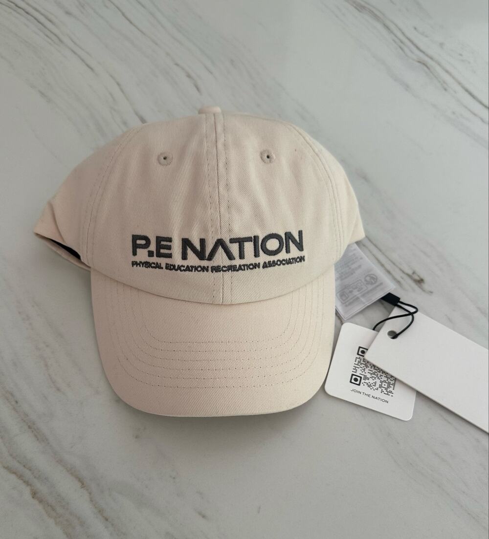 P.E Nation Homage Cap Blush OSFA Adjustable Baseball Hat NWT Logo Cotton $50